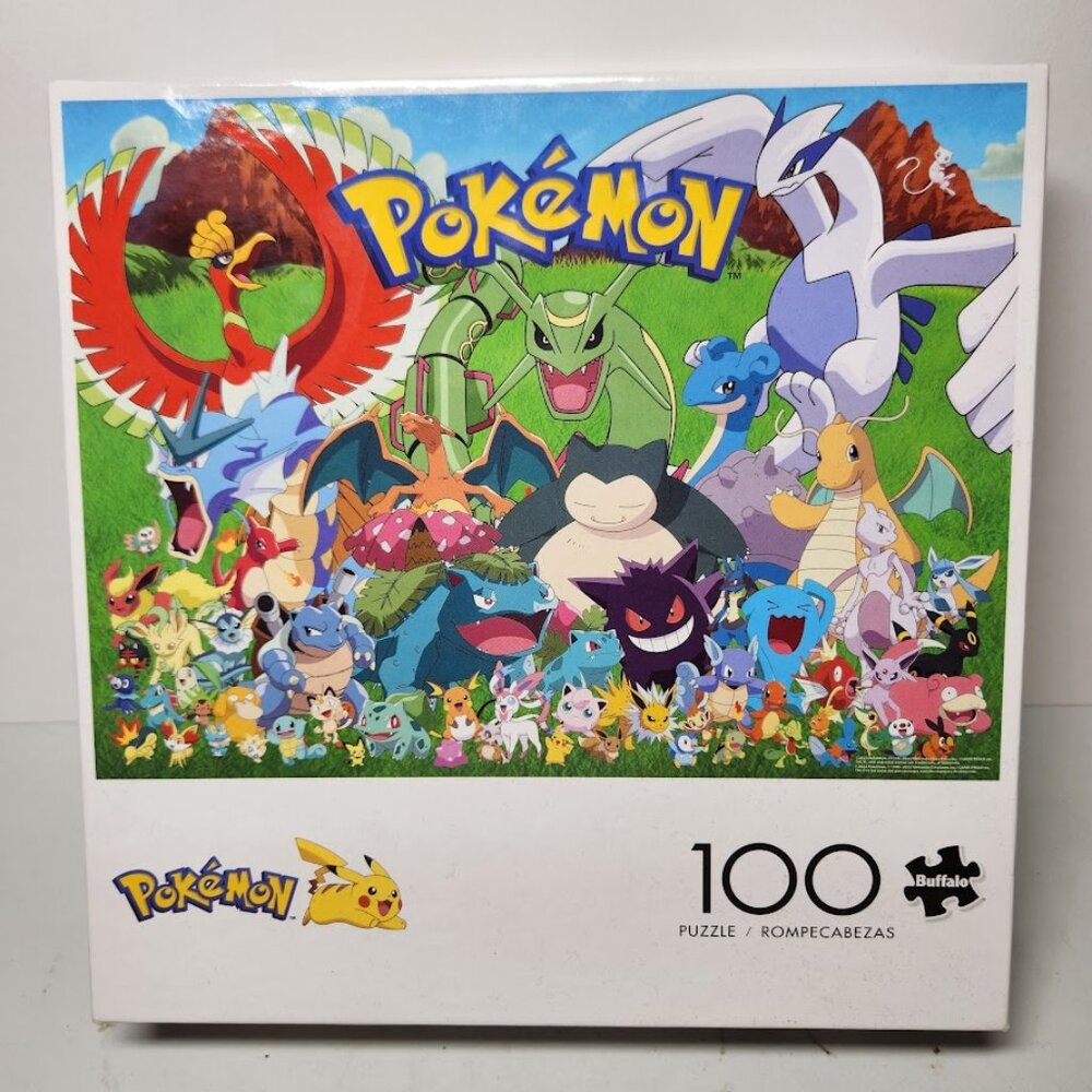 Buffalo Games Pokemon 100 Piece Jigsaw Puzzle 15" x 11" Comes from a pet-free an